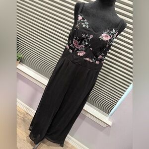 Torrid Black Floral Jumpsuit